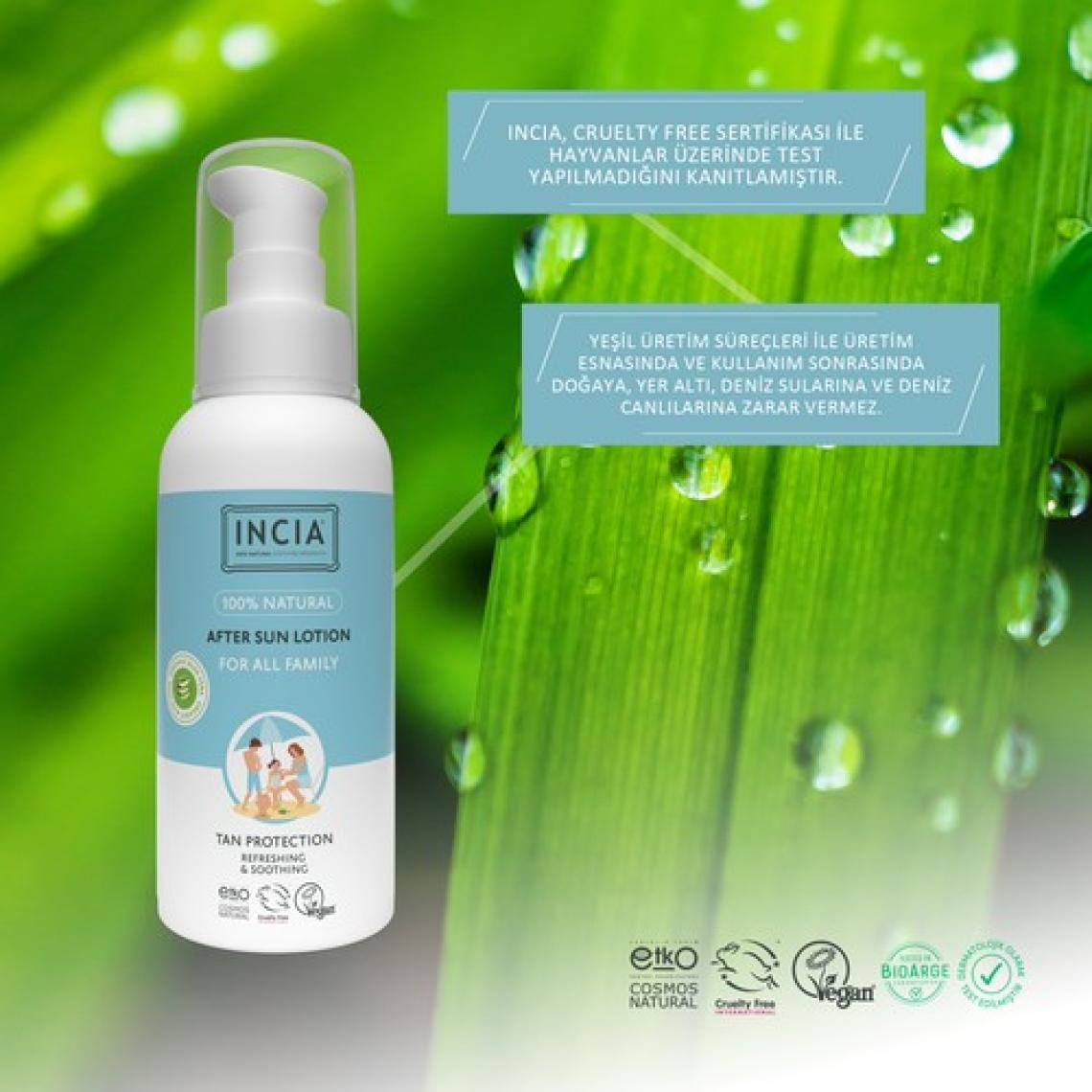Incıa 100% Natural After Sun Losyon Güneş Sonrası Organik Aloe Vera Nemlendirici 100 ml