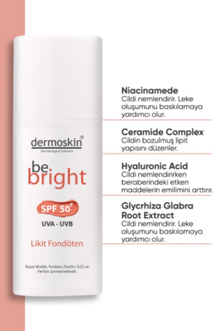 Dermoskin Be Bright Spf 50+ 33 ml Light Likit Fondöten