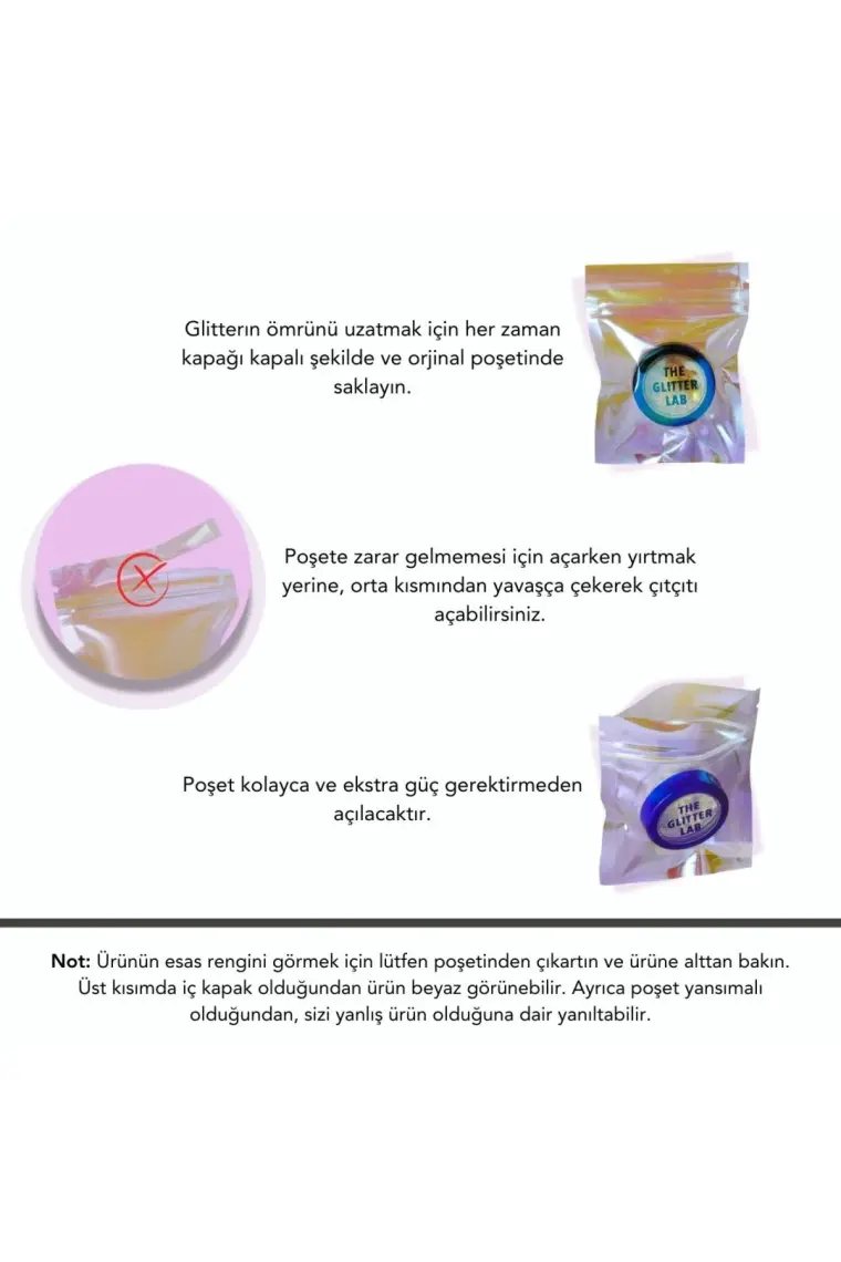 The Glitter Lab - Jel Formlu Parlak Glitter - Rainbow ~10 gr