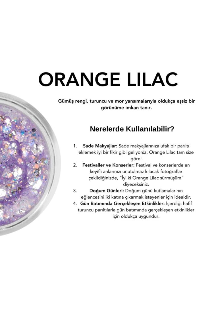 The Glitter Lab - Jel Formlu Parlak Glitter - Orange Lilac ~10 gr