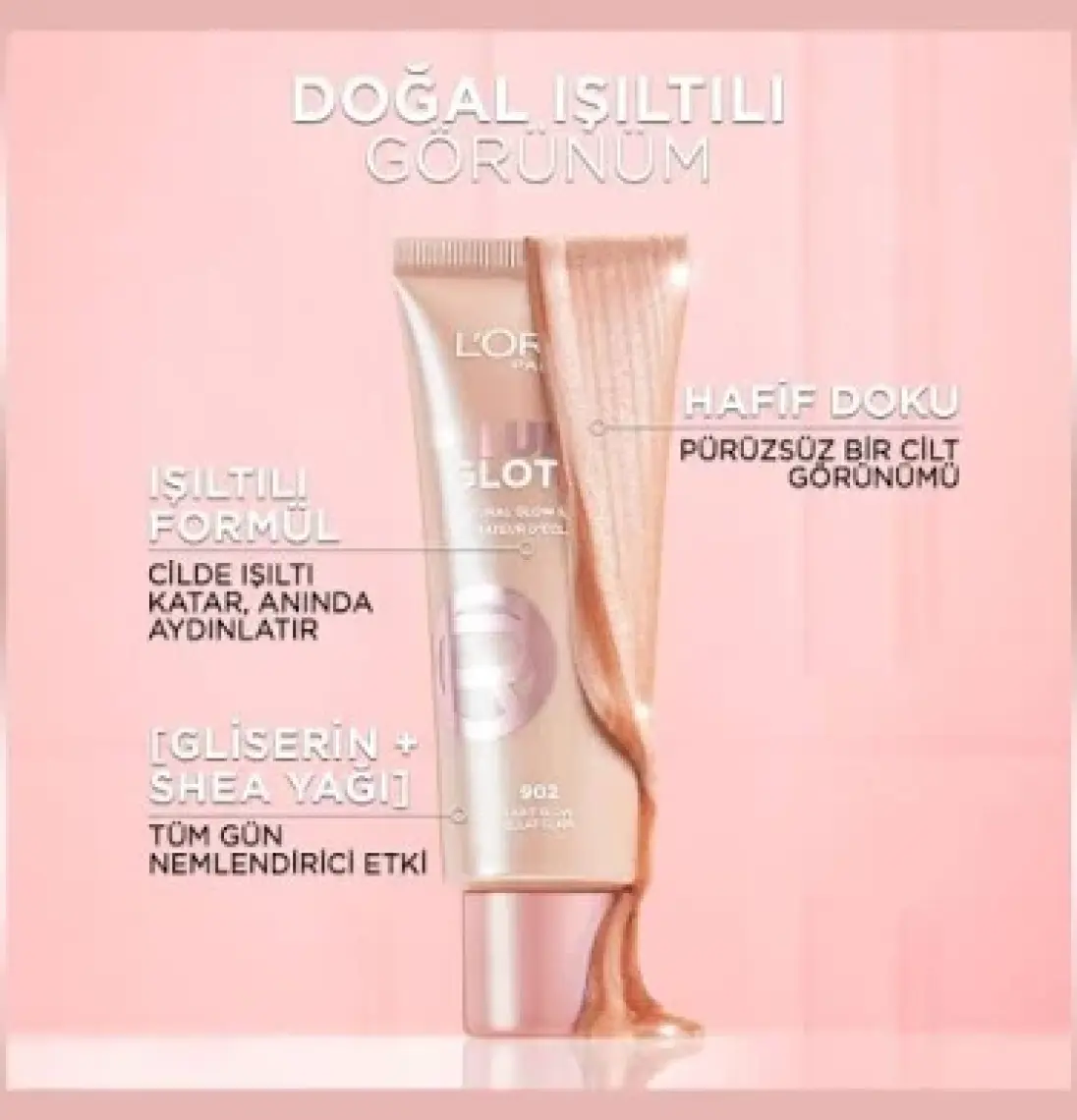 Glotion All-in-one Doğal Işıltı 903 - Medium Glow 40 ml  Highlighter, Likit Aydınlatıcı