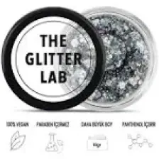 The Glitter Lab - Jel Formlu Parlak Glitter - Cool Silver ~10 gr