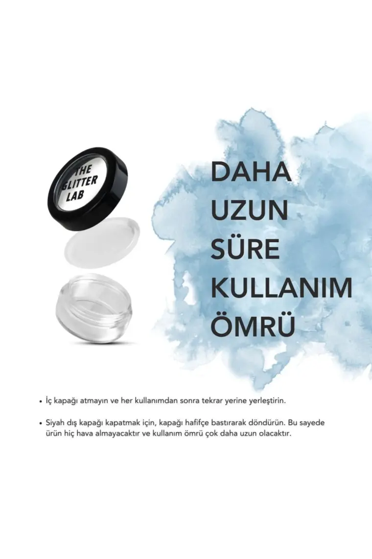 The Glitter Lab - Jel Formlu Parlak Glitter - Cool Silver ~10 gr