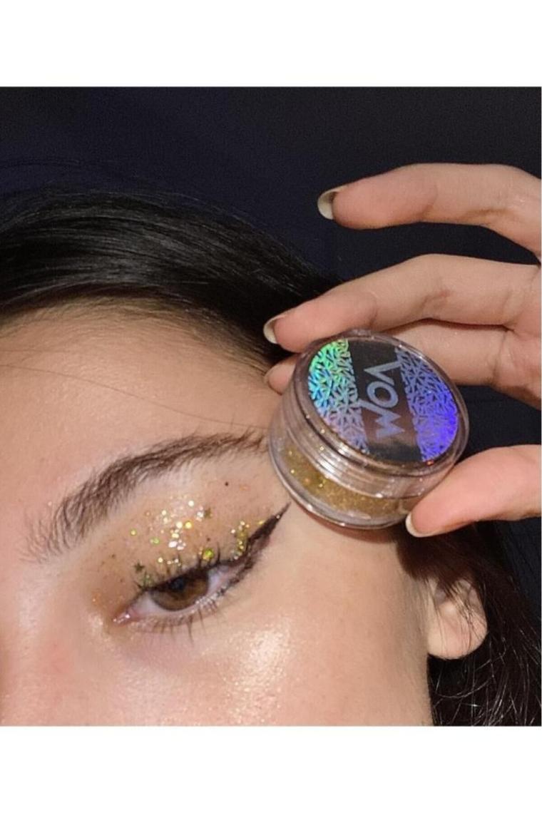 Jel Formlu Parlak Glitter Face Makeup & Body &hair No:3 Dore