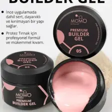 Momo Professional Premium Builder Protez Tırnak Jeli No.5, Şeftali, 35 gr