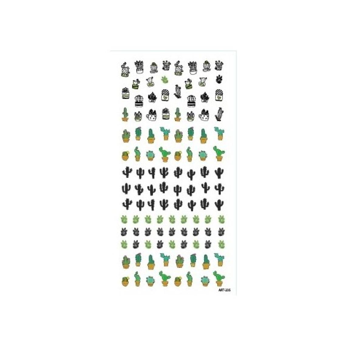 Artikel Kaktüs Tırnak Dövmesi, Tırnak Tattoo, Nail Art, Tırnak Sticker, Nail Sticker