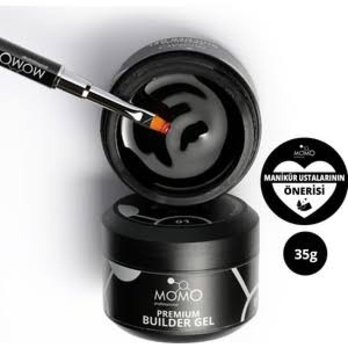 Momo Professional Premium Builder Protez Tırnak Jeli No.1, Şeffaf, 35 gr