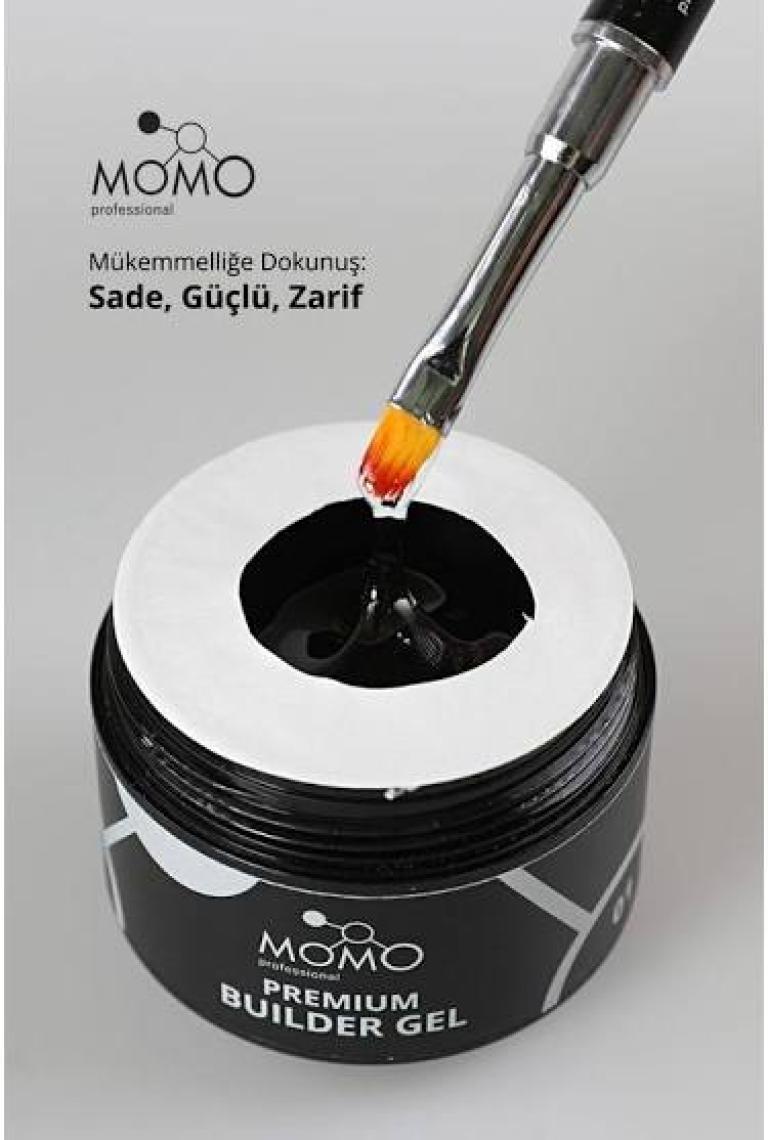 Momo Professional Premium Builder Protez Tırnak Jeli No.1, Şeffaf, 35 gr
