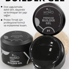 Momo Professional Premium Builder Protez Tırnak Jeli No.1, Şeffaf, 35 gr
