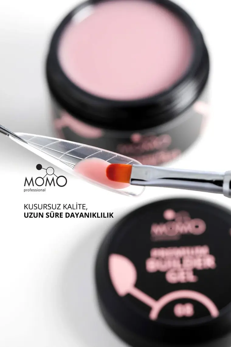 Momo Professional Premium Builder Protez Tırnak Jeli No.8, Gül Kurusu, 35 gr