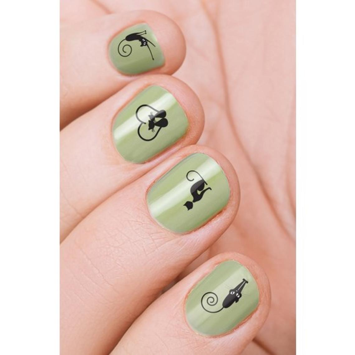 Artikel Kedi Tırnak Dövmesi, Tırnak Tattoo, Nail Art, Tırnak Sticker