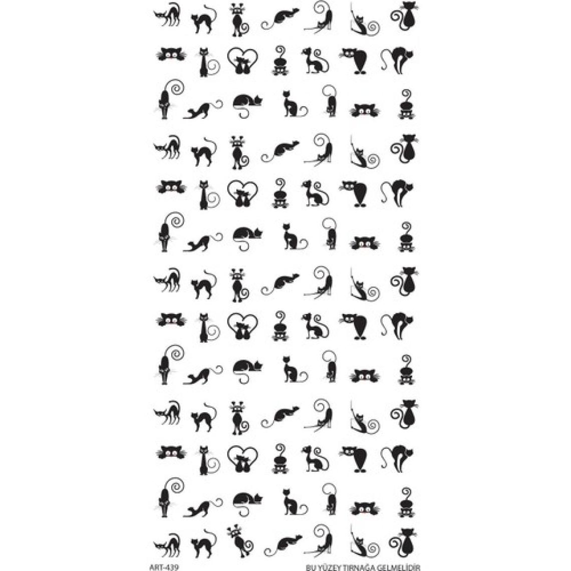 Artikel Kedi Tırnak Dövmesi, Tırnak Tattoo, Nail Art, Tırnak Sticker
