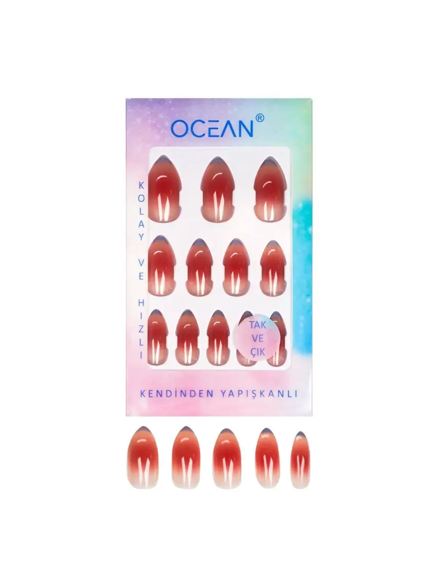 Ocean Tak ve Çık Kendinden Yapışkanlı Takma Tırnak