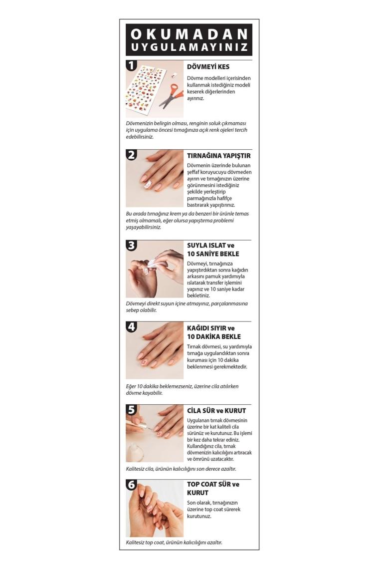 Patiler Tırnak Dövmesi Tırnak Tattoo Nail Art Tırnak Sticker