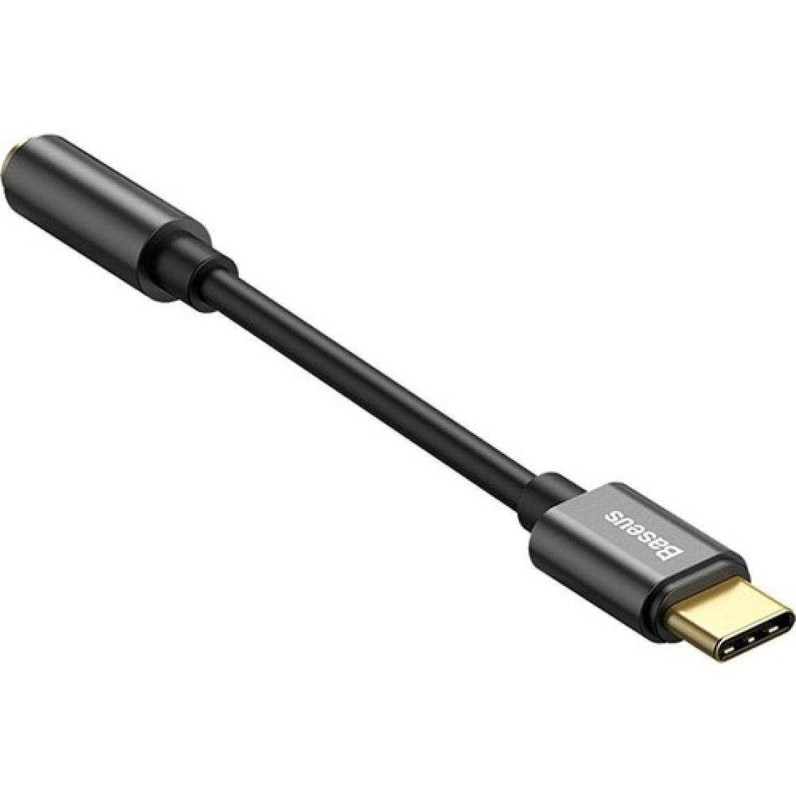Baseus CATL54-01 L54 Type-C Aux kulaklık Adaptörü 3.5 Jack Ses Kablosu Siyah