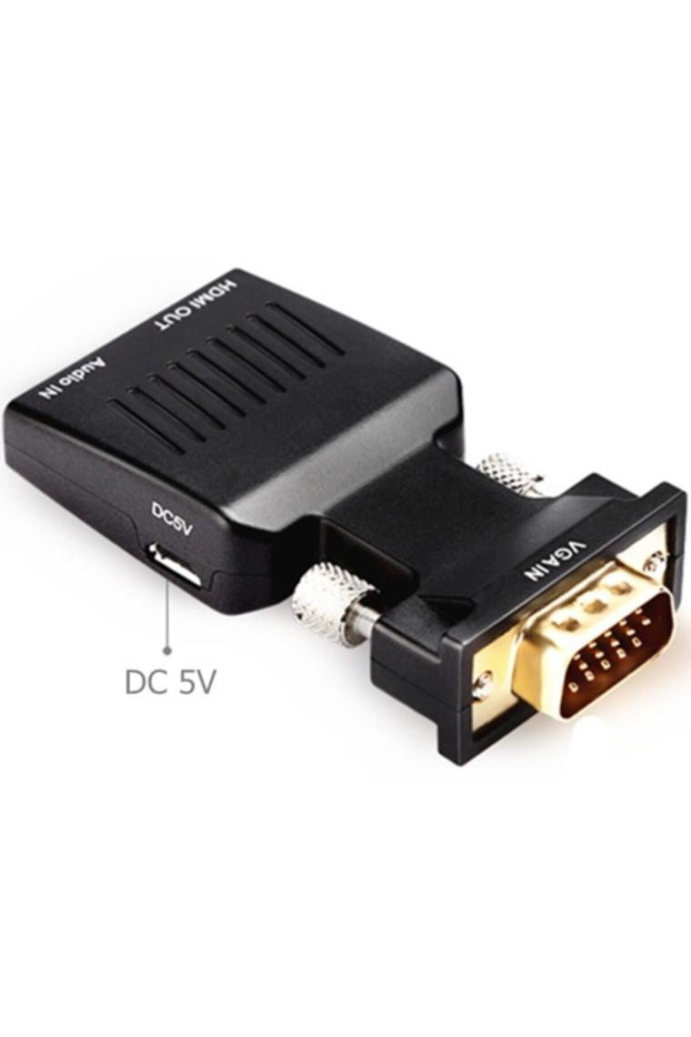 4501 Vga To Hdmi Çevirici Dönüştürücü Laptop Tv Monitör Adaptör Kablosu