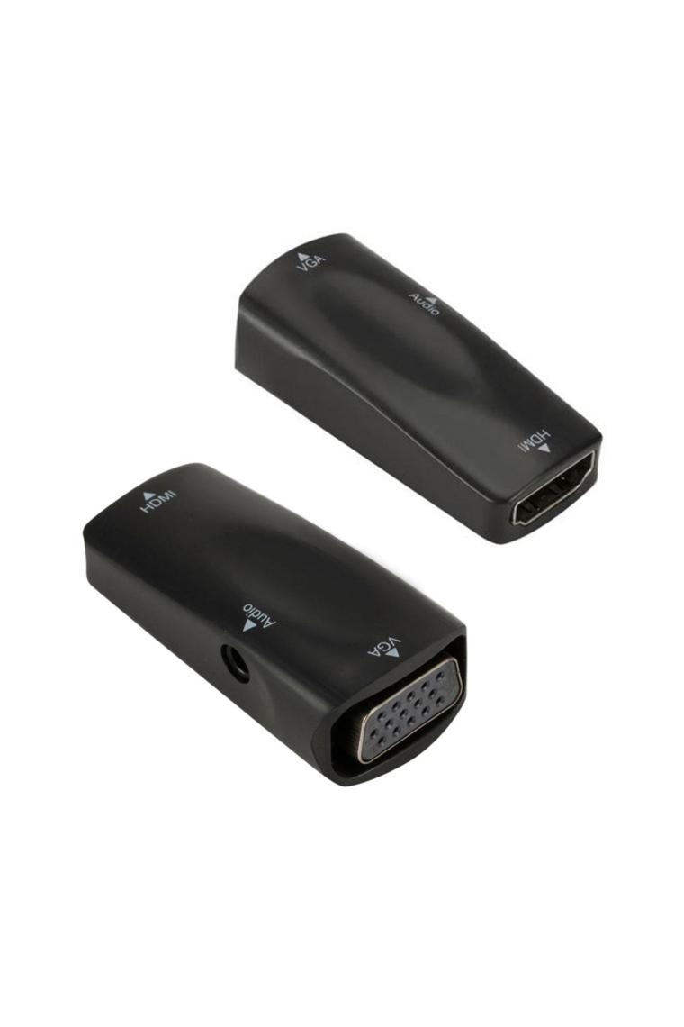 Hdmi To Vga Çevirici Dişi Dişi Dönüştürücü Adaptör Ses Çıkışlı Pc Notebook Projeksiyon Receiver