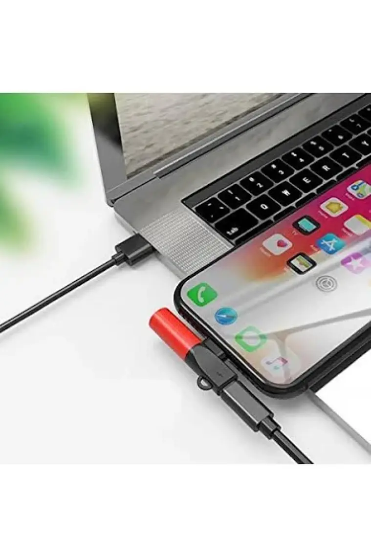 / Codegen Apple iPhone Lightning + 3.5mm Stereo Dönüştürücü Çoklayıcı Siyah Adaptör CDG-CNV48