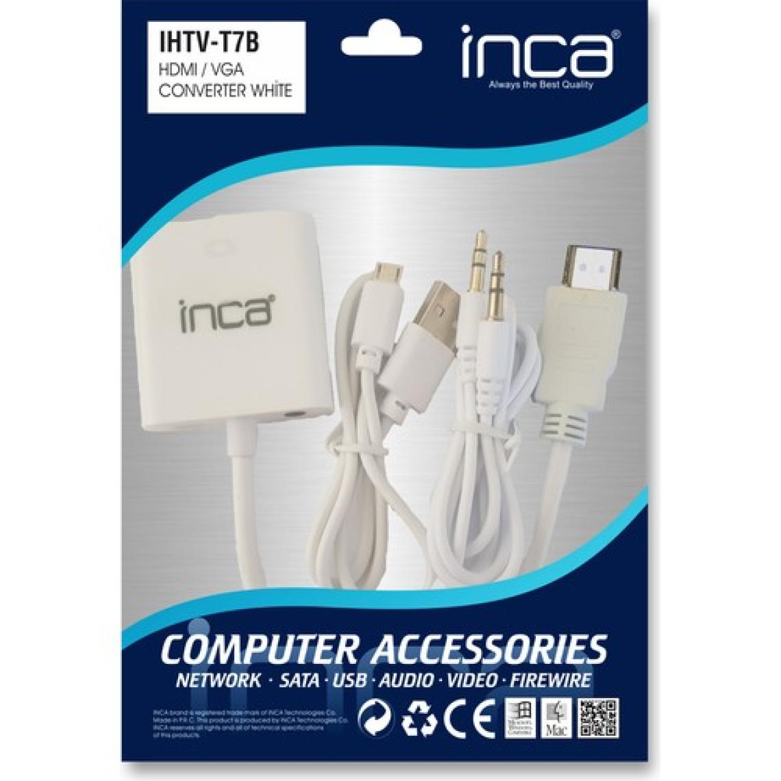 Inca Ihtv-7tb 0.15 M HDMI To VGA + Ses Dönüştürücü