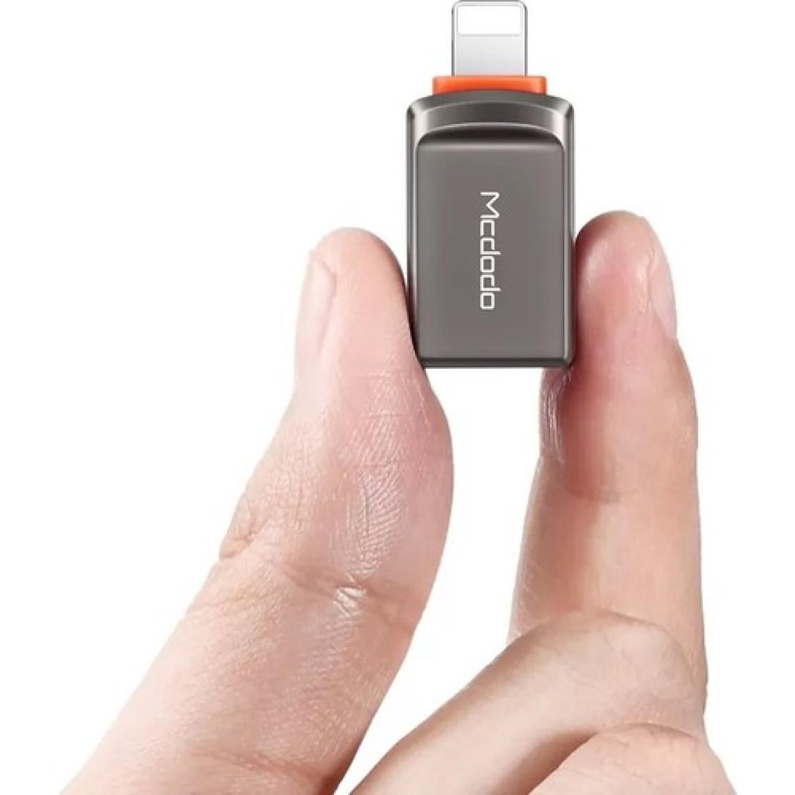 Mcdodo Ot-8600 Usb'Den Lightning'E Dönüştürücü Soket-Gri