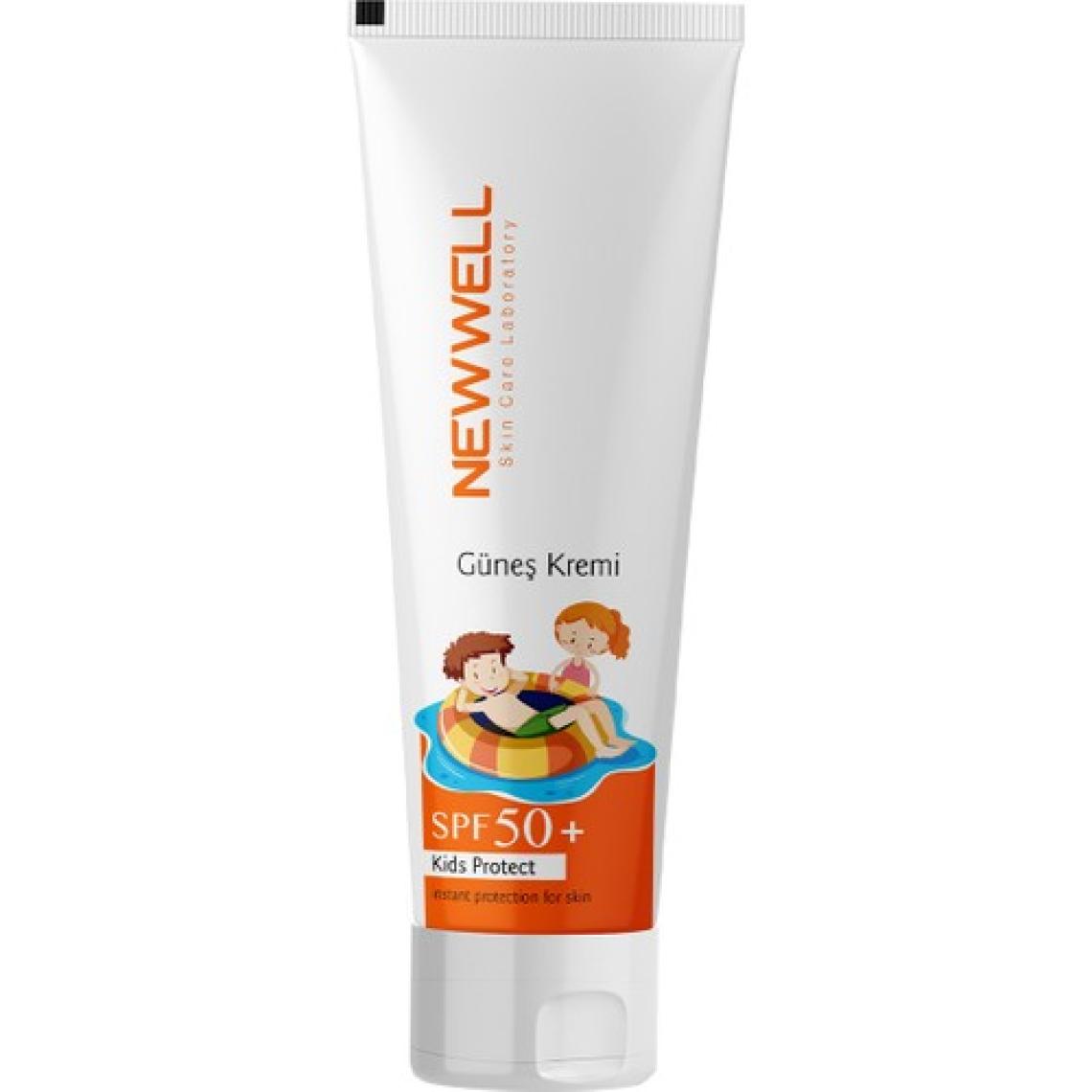 New Well Çocuklar İçin SPF 50+ Güneş Koruyucu Krem - Hassas Ciltler İçin Yüksek UVA/UVB Koruma, 50 ml