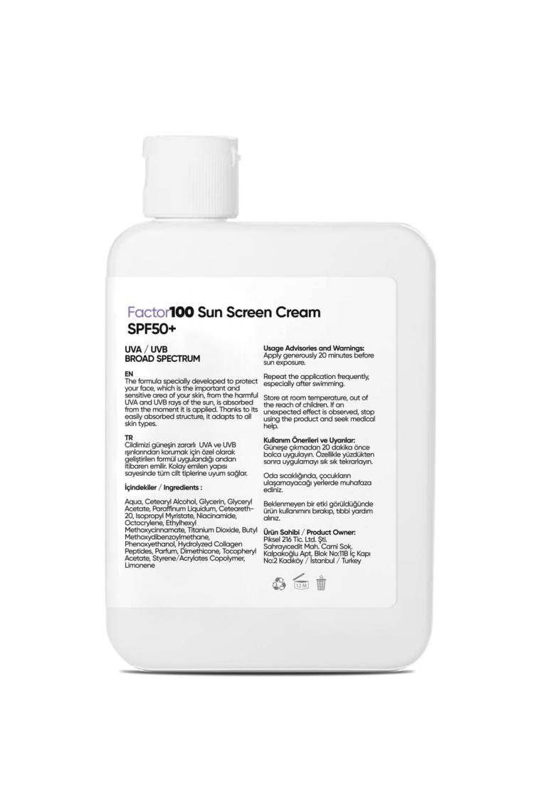 Güneş Kremi Spf50+ 100 ml ve Factor Kids Güneş Kremi Spf50+ 100 Ml
