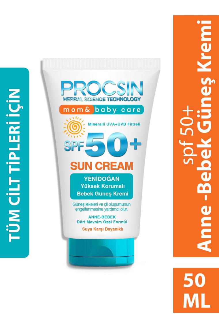 PROCSIN Baby Yüksek Uv Korumalı Bebek ve Çocuk SPF50+ Güneş Kremi 50 ML