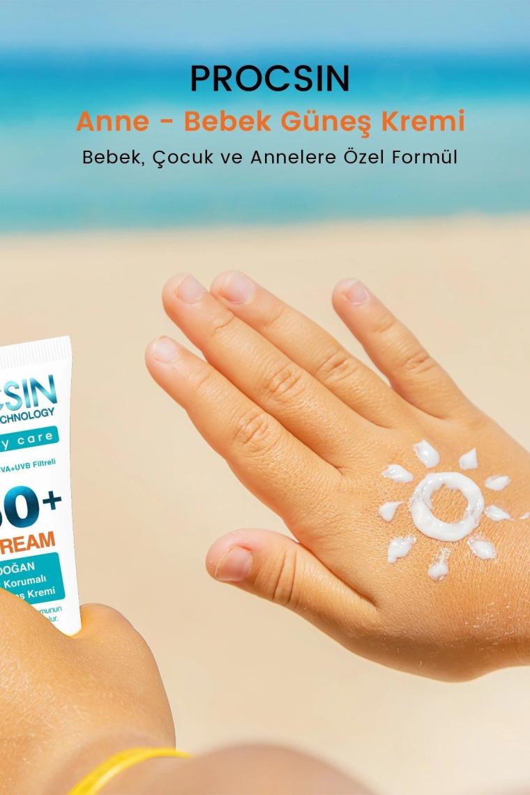 PROCSIN Baby Yüksek Uv Korumalı Bebek ve Çocuk SPF50+ Güneş Kremi 50 ML