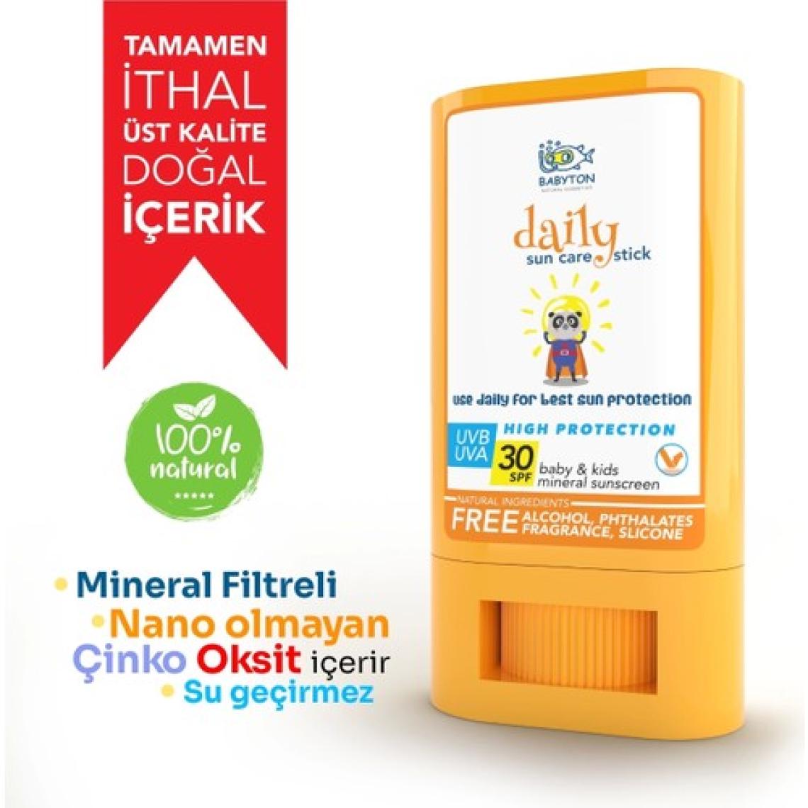 Babyton Doğal Güneş Koruyucu Stick 30 Spf 20 gr