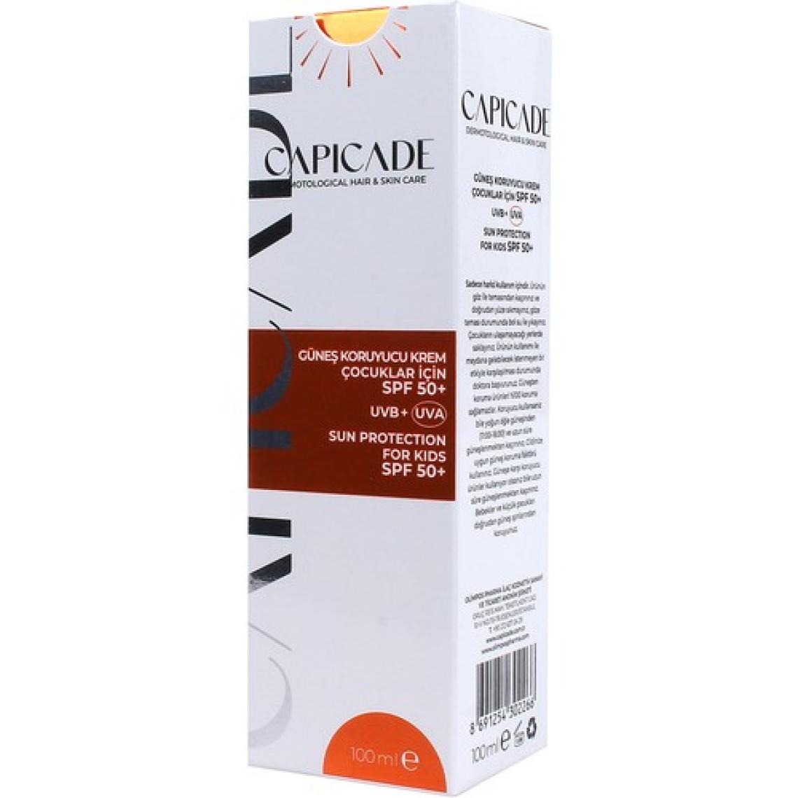 Capicade SPF50+ Güneş Koruyucu Losyun 100ml - Çocuklar İçin