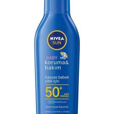Sun Spf 50+ Koruma Bakım Bebek Güneş Losyonu Hassas Cilt Güneş Kremi 200ml Çok Yüksek Koruma