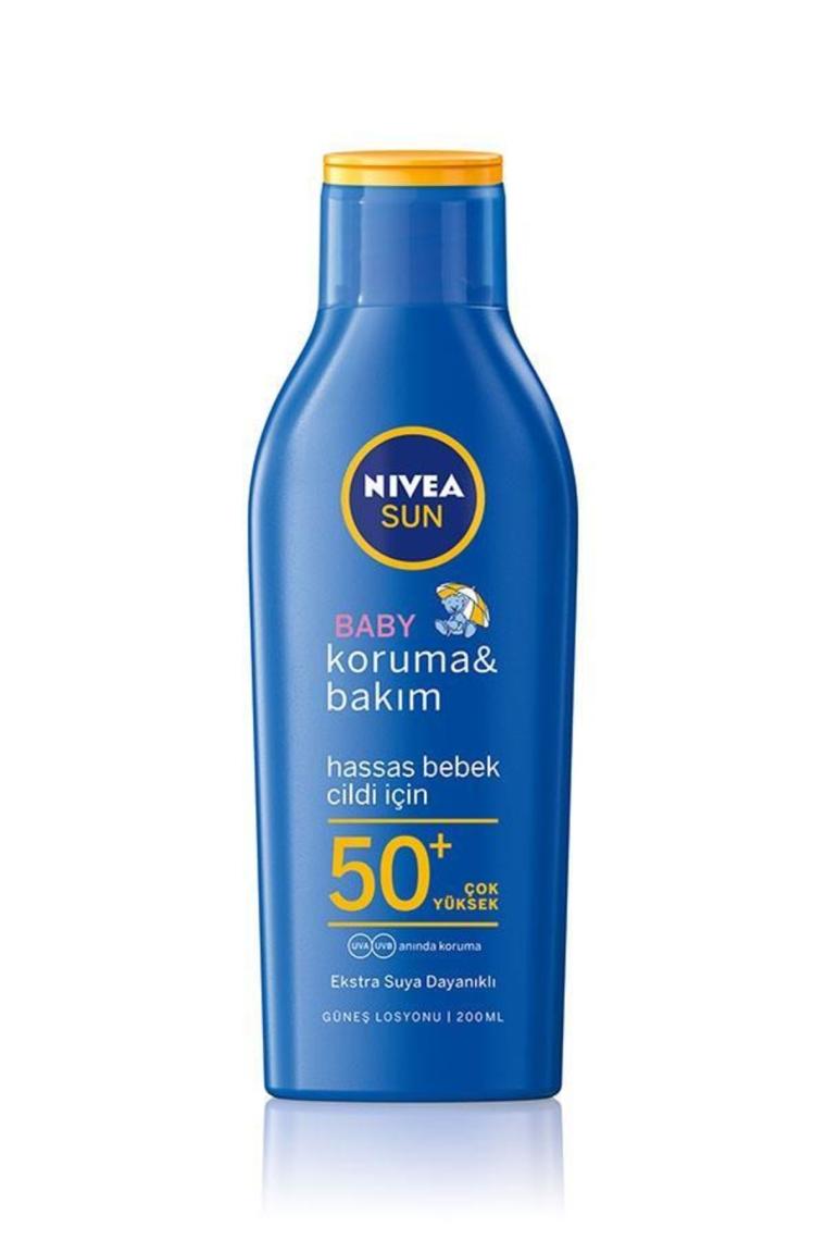 Sun Spf 50+ Koruma Bakım Bebek Güneş Losyonu Hassas Cilt Güneş Kremi 200ml Çok Yüksek Koruma