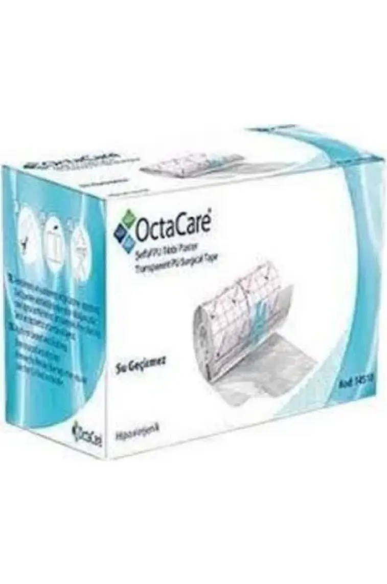 Octacare 14510 Şeffaf Pu Tıbbi Su Geçirmez Flaster 5mX10cm