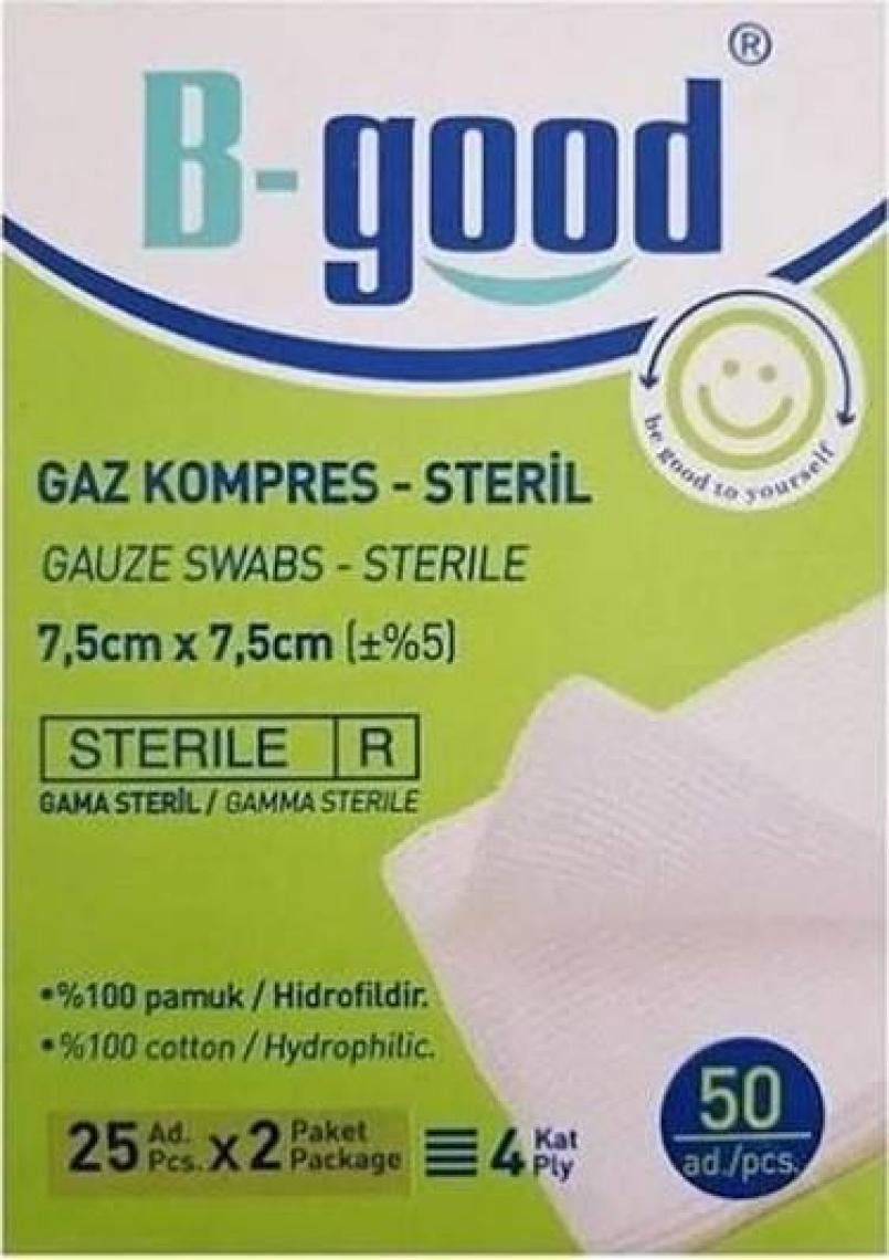 B-good B Good Gaz Kompress 7,5cm x 7,5cm 50 Li