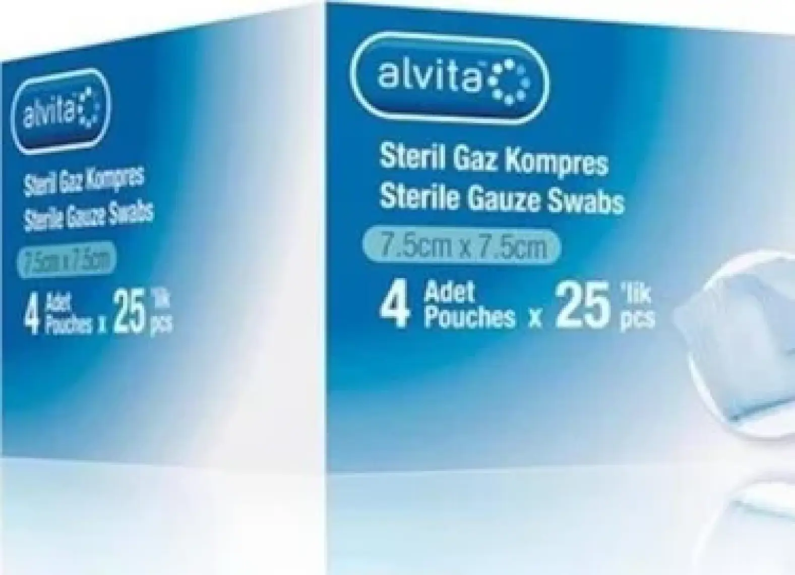 Alvita 25'li 100'LÜ Gaz Kompres Steril