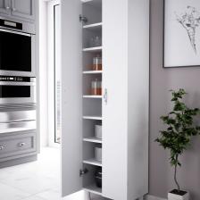 2 Kapaklı 8 Raflı Mutfak Dolabı Banyo Dolabı Çok Amaçlı Dolap Beyaz