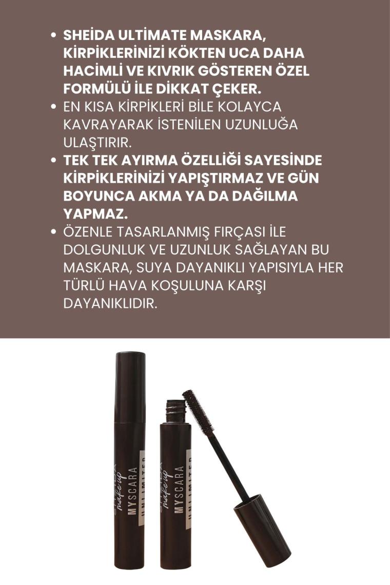 Doğal Formül Uzun Görünüm Ve Hacim Veren Kirpik Uzatıcı Kahverengi Maskara