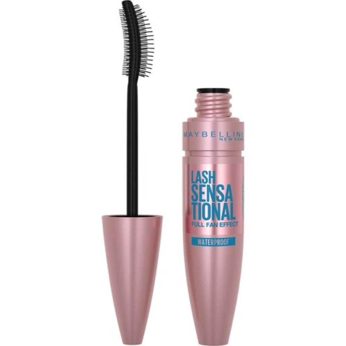 Maybelline Lash Sensational Waterproof Black Suya Dayanıklı Yelpaze Etkili Maskara