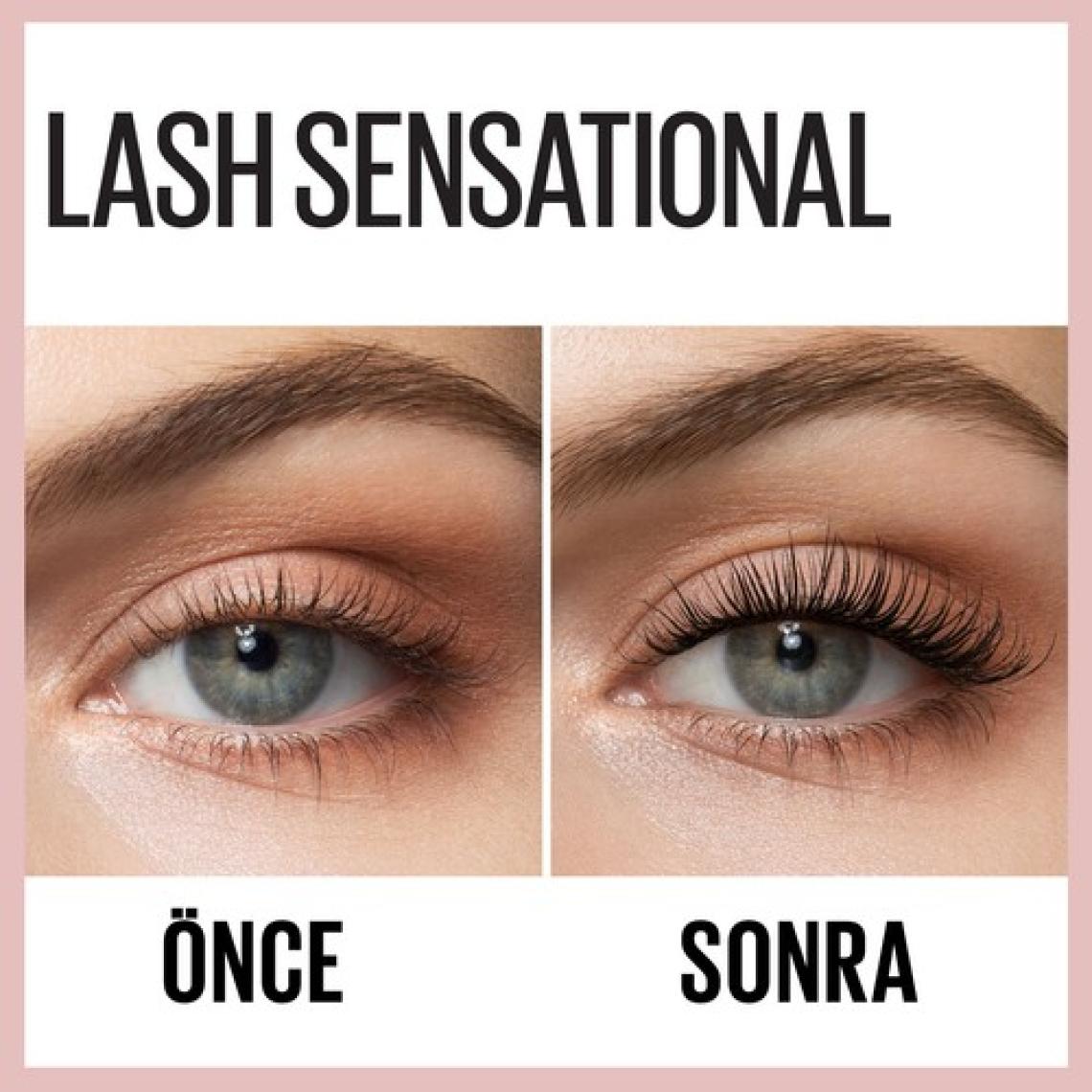 Maybelline Lash Sensational Waterproof Black Suya Dayanıklı Yelpaze Etkili Maskara