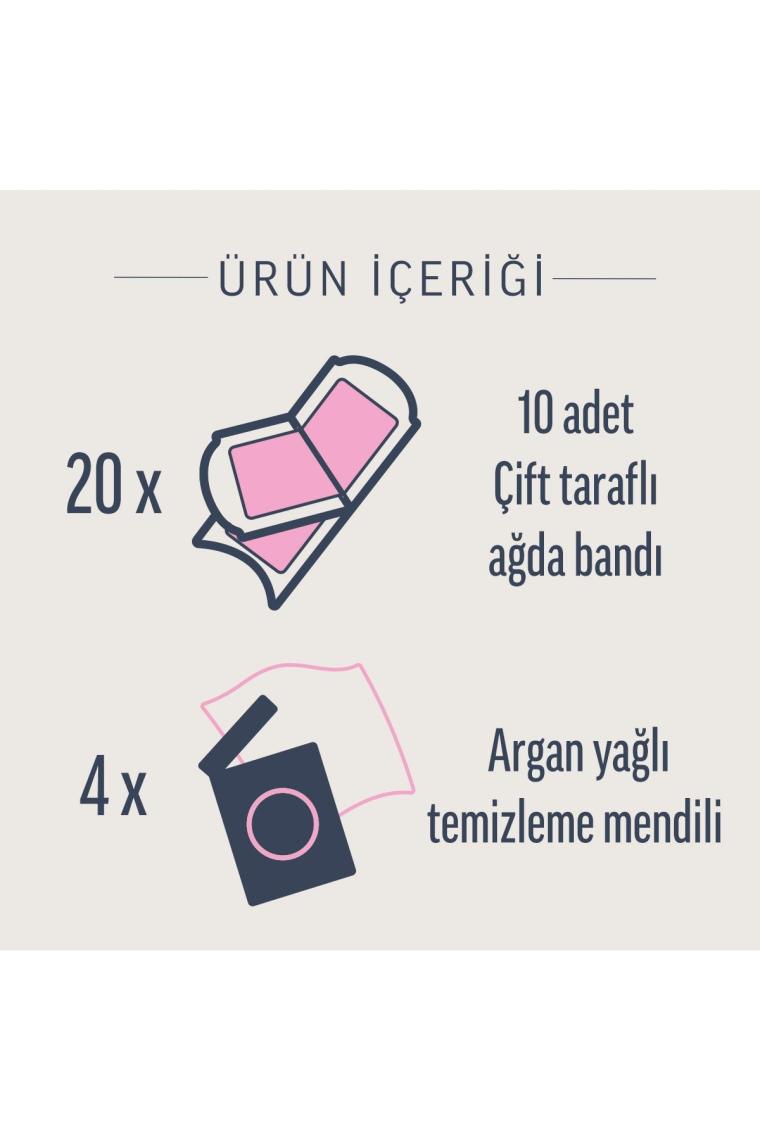 Professional Yüz Bölgesi Sir Ağda Bandı Normal Ciltler Için 20'li