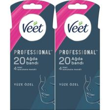 Veet Professional Yüz Ağda Bandı 20'li Hassas Ciltler X2