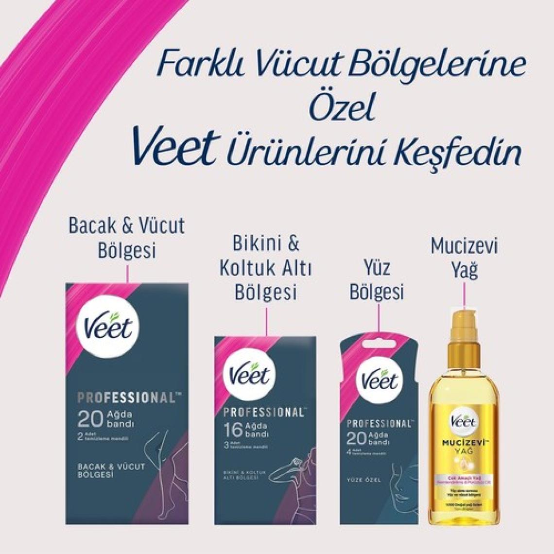 Veet Professional Yüz Ağda Bandı 20'li Hassas Ciltler X2