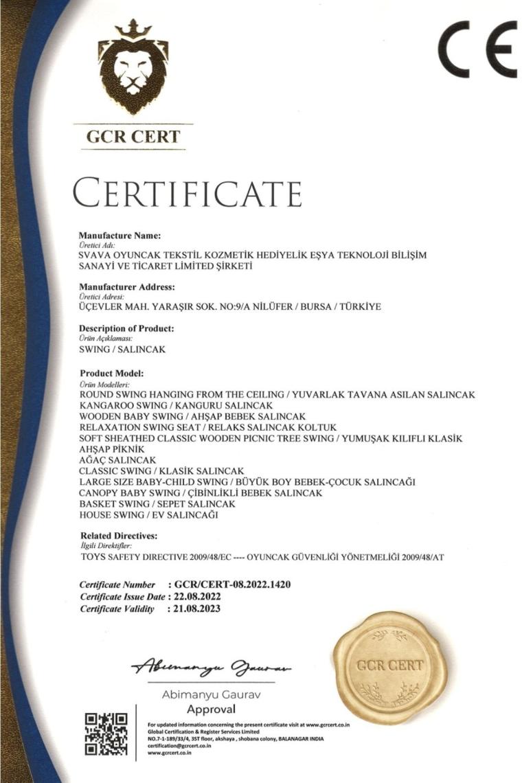 Mor Relaks Çocuk Ve Yetişkin Salıncak Koltuk - Yuvarlak Tavana Asılan Salıncak