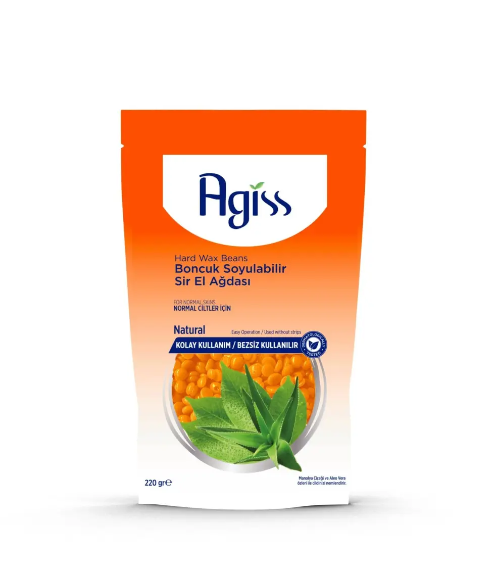 Agiss Normal Ciltler için Natural Boncuk Soyulabilir İnci El Ağdası 220 gr