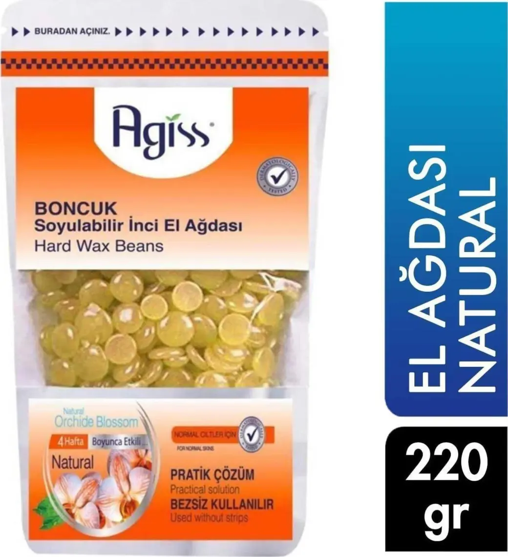 Agiss Normal Ciltler için Natural Boncuk Soyulabilir İnci El Ağdası 220 gr