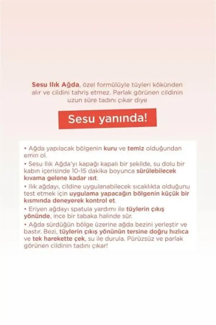 Sesu Turuncu Ilık Ağda 250 gr 6 Adet
