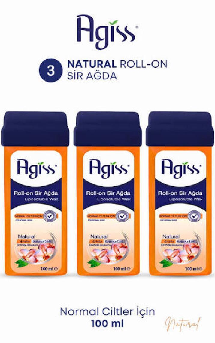 Agiss Roll-On Sir Ağda 100 ml Natural x 3
