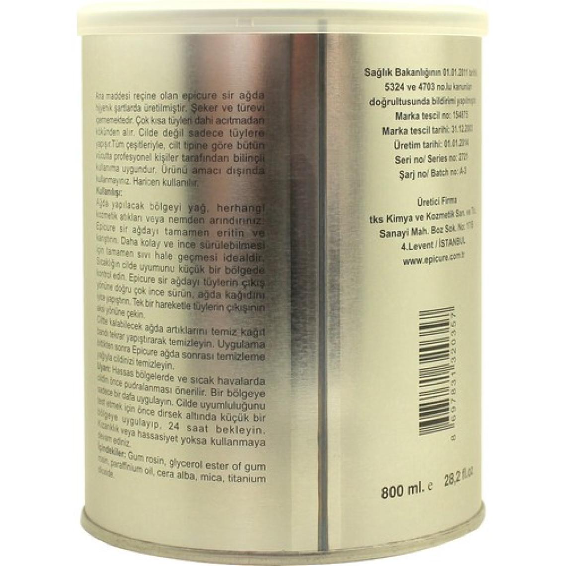 Epicure Sedef Konserve Ağda 800ml.