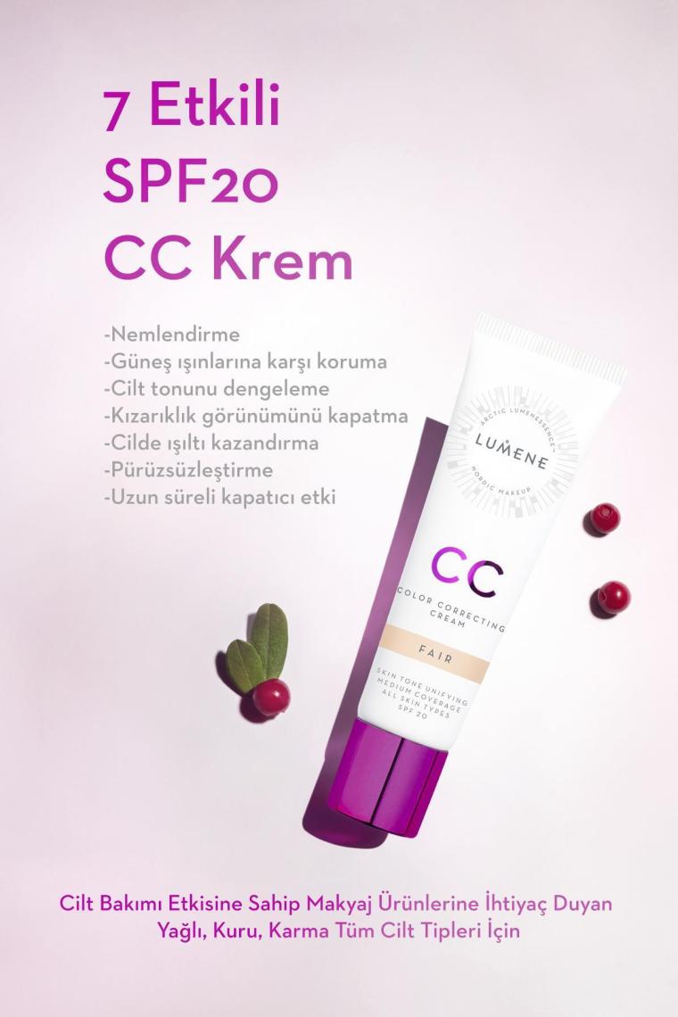 Lumene CC Krem Fair 7 Etkili Renk Dengeleyici Spf 20 30 ml