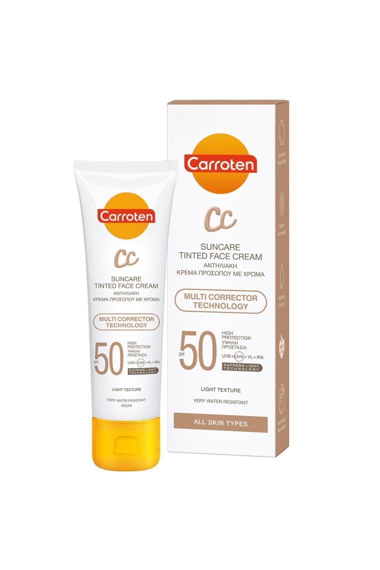 Cc Spf50 Yüksek Koruyucu Renkli Yüz Güneş Kremi 50ml